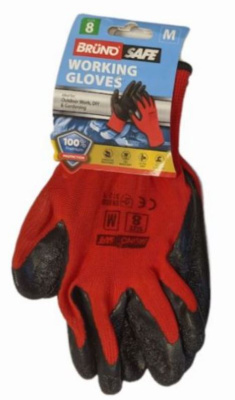 (image for) WORKING GLOVES RED/BLK SIZE8