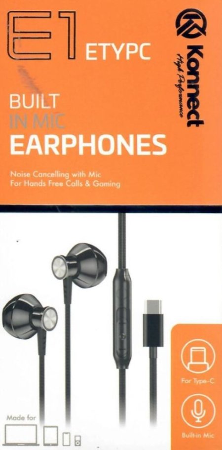 (image for) EARPHONE WITH MIC E1 TYPE C