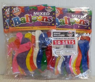 (image for) BINGO BALLOONS MIX COLOUR 10"