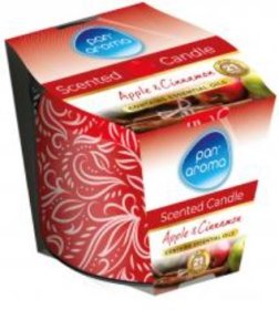 (image for) PRINTED GLASS CANDLE APPLE&CINNAMON 21HRS