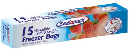 (image for) SEALAPACK FREEZER BAGS 15S -10X12\"\"