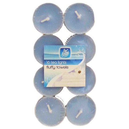 (image for) PAN AROMA TEALIGHTS CANDLE FLUFFY TOWELS 16S