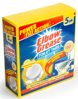 (image for) ELBOW GREASE TOILET TABLET LEMON 5S-30G