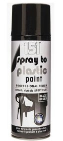 (image for) SPRAY TO PLAST PAINT BLK GLOSS