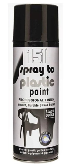 (image for) SPRAY TO PLAST PAINT BLK GLOSS