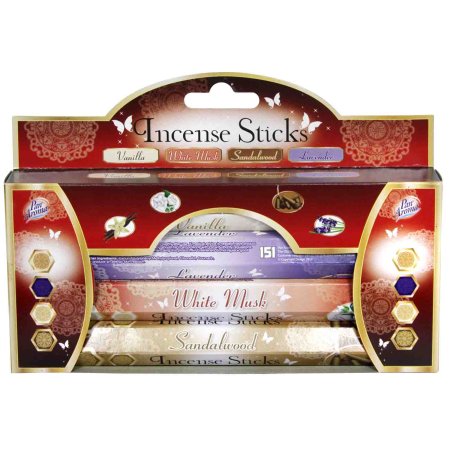 (image for) PAN AROMA INCENSE STICKS ASSORTED 4PK -4X15S