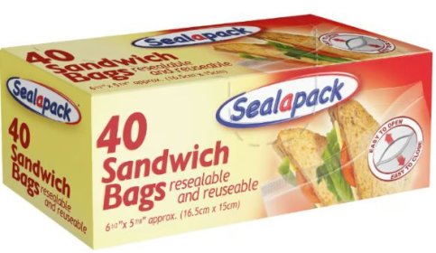 (image for) SEALAPACK SANDWICH BAG 40S - 6X5""