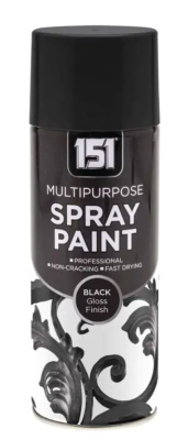 (image for) 151 MULTI PURPOSE SPRAY PAINT BLACK GLOSS FINISH - 400ML