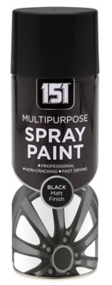 (image for) 151 MULTI PURPOSE SPRAY PAINT BLACK MATT FINISH - 400ML