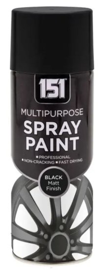 (image for) 151 MULTI PURPOSE SPRAY PAINT BLACK MATT FINISH - 400ML