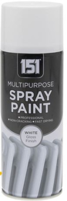 (image for) 151 MULTI PURPOSE SPRAY PAINT WHITE GLOSS FINISH - 400ML