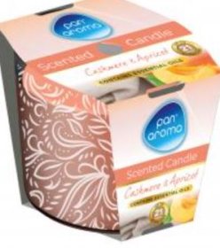 (image for) PAN AROMA GLASS CANDLE CASHMERE & APRICOT 21HRS