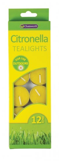 (image for) 151 TEALIGHT CANDLE CITRONELLA 12S
