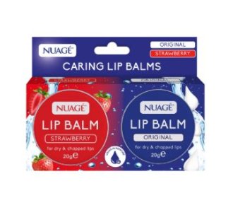 (image for) NUAGE CARING LIPBALM TIN STRAWBERRY & ORIGINAL 2S - 20G