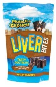 (image for) MUNCH&CRUNCH DOG LIVER BITES - 125G