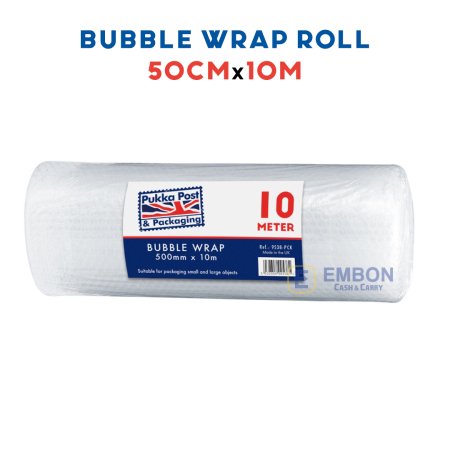 (image for) PUKKA BUBBLE WRAP ROLL 50CM X 10M