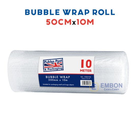 (image for) PUKKA BUBBLE WRAP ROLL 50CM X 10M