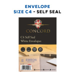 (image for) PUKKA ENVELOPE WHITE SELF SEAL 25S - C4