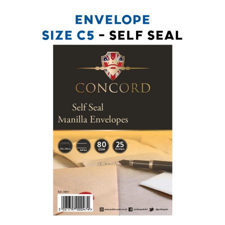 (image for) PUKKA ENVELOPE MANILLA SELF SEAL 25S - C5