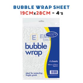 (image for) COUNTY BUBBLE WRAP SHEET 4S - 19X27CM