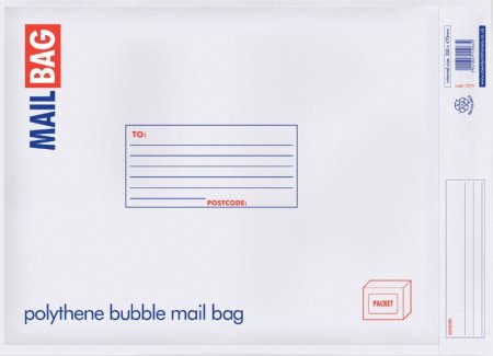(image for) COUNTY POLY BUBBLE MAIL BAG WHITE - XLARGE 35X47CM