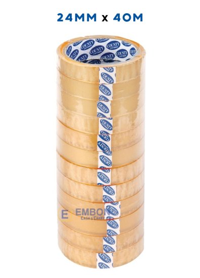 (image for) COUNTY CLEAR TAPE TOWER - 40MX24MM