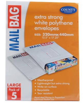 (image for) COUNTY POLY MAIL BAG 5S - LARGE