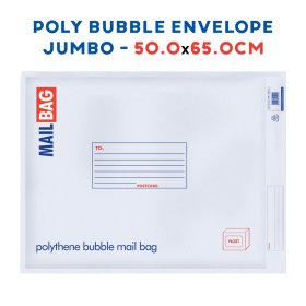 (image for) COUNTY POLY BUBBLE MAIL BAG WHITE - JUMBO 50X65CM