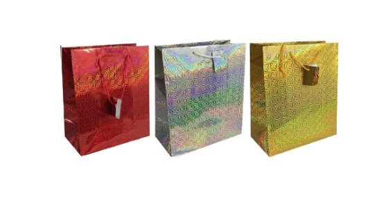 (image for) COUNTY HOLOGRAPHIC GIFT BAG ASSORTED - MINI