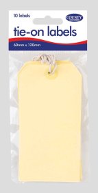 (image for) COUNTY MANILLA TIE ON LABELS - 10S