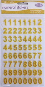 (image for) COUNTY GOLD NUMERICAL STICKERS