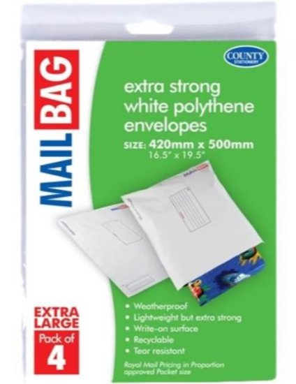 (image for) COUNTY POLY MAIL BAG 4S - XLARGE
