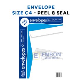 (image for) COUNTY ENVELOPE WHITE PEAL&SEAL 25S - C4