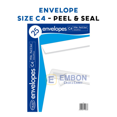 (image for) COUNTY ENVELOPE WHITE PEAL&SEAL 25S - C4