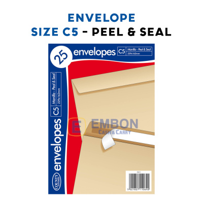 (image for) COUNTY ENVELOPE MANILLA PEAL&SEAL 25S - C5