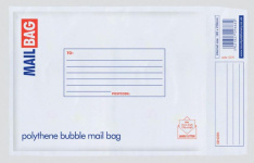(image for) COUNTY POLY BUBBLE MAIL BAG WHITE - SMALL 17X26CM