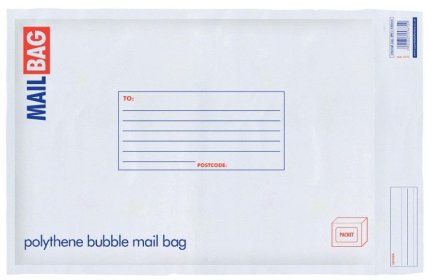 (image for) COUNTY POLY BUBBLE MAIL BAG WHITE - LARGE 29X44CM