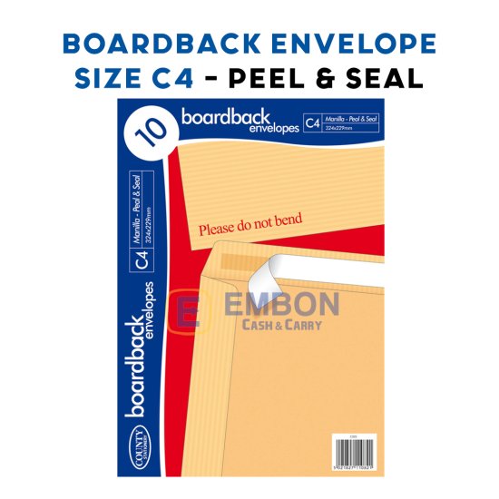 (image for) COUNTY ENVELOPE MANILLA BOARDBACK - C4