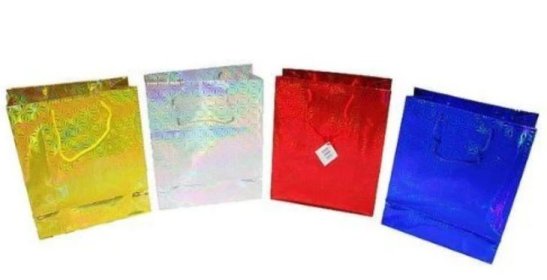(image for) COUNTY GIFT BAG HOLOGRAPHIC ASSORTED - SMALL