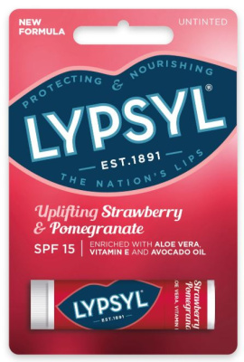 (image for) LYPSYL LIP BALM STRAWBERRY & POMEGRANATE HANGING - STD