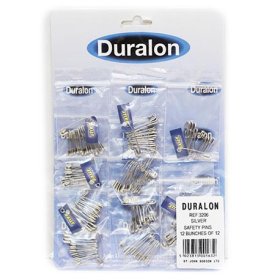 (image for) STEEL SAFETY PINS CARDED SILVR