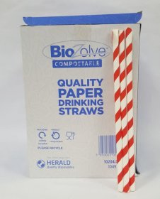 (image for) SLUSH PAPER STRAW RED STRIPE
