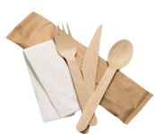 (image for) HP BIRCHWOOD 4IN1 FORK/KNIFE/DESSERT SPOON/2 PLY NAPKIN - STD