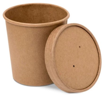 (image for) GRAB&GO KRAFT SOUP CUP+LID 250S - 8OZ