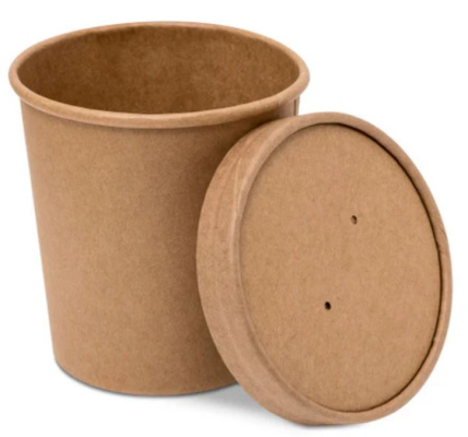 (image for) GRAB&GO KRAFT SOUP CUP+LID 250S - 12OZ