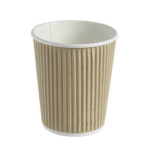 (image for) GG RIPPLE PAPER CUP BROWN 25S HOT CUP