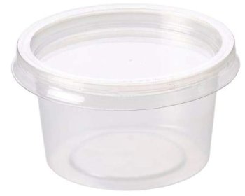 (image for) LONDON LIDS LTD LLL PLASTIC SAUCE CUP WITH LID MICRO WAVE SAFE 4OZ CHUTNEY CUP