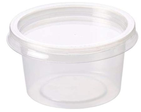 (image for) LONDON LIDS LTD LLL PLASTIC SAUCE CUP WITH LID MICRO WAVE SAFE 4OZ CHUTNEY CUP