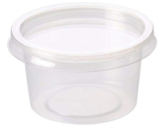 (image for) LONDON LIDS LTD LLL PLASTIC SAUCE CUP WITH LID MICRO WAVE SAFE 4OZ CHUTNEY CUP