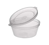 (image for) LONDON LIDS LTD LLL PLASTIC SAUCE CUP HINGED LID 1OZ